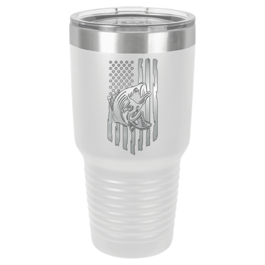 Rustic Us Flag Design Tumbler